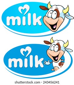 milk logo with cow