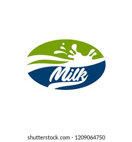 Milk Logo Design Vector