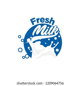 Milk Logo Design Vector