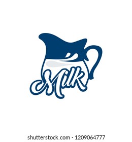 Milk Logo Design Vector