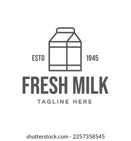 Milk Logo Design Vector. Healthy Fresh Milk Logo Template