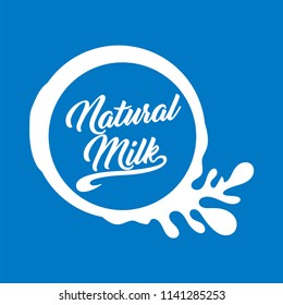 Vector White Milk Logo Template On Stock Vector (Royalty Free ...