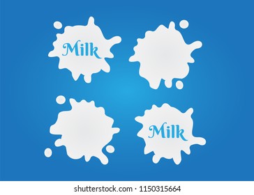 Milk Logo and Labels Designs. Milk vector sign
