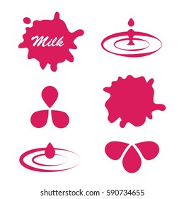 Milk Logo and Labels Designs vector. Milk vector