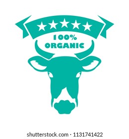 Milk logo template for groceries, agriculture stores, packaging and advertising