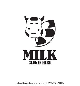 Milk logo vector template.Label,sticker,icon.Symbol for milk and skim
