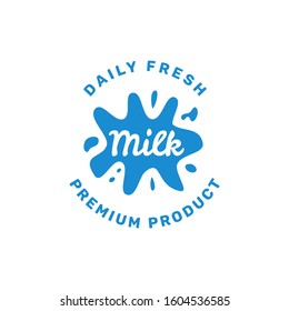 Milk logo vector for your fresh milk product or business. Logo for healthy beverage product. You can edit the file. Change text, color, etc.