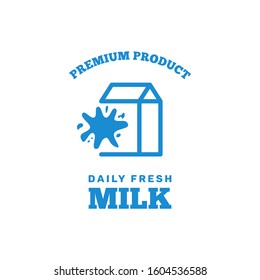Milk logo vector for your fresh milk product or business. Logo for healthy beverage product. You can edit the file. Change text, color, etc.