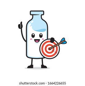 Milk mascot character design vector