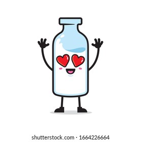 Milk mascot character design vector