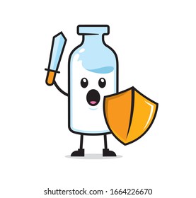 Milk mascot character design vector