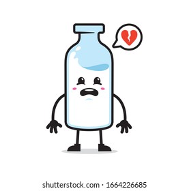 Milk mascot character design vector
