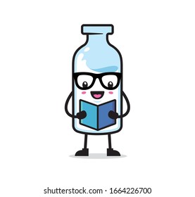 Milk mascot character design vector