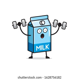 Milk mascot character vector design