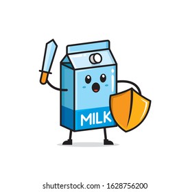 Milk mascot character vector design