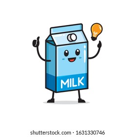 Milk mascot character vector design