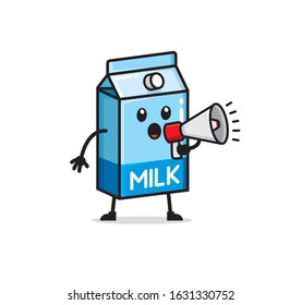 Milk mascot character vector design