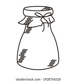 milk mason jar drawn style