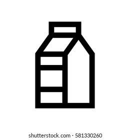 Milk mini line, icon, background and graphic. The icon is black and white, linear  flat, vector, pixel perfect, minimal, suitable for web and print. 