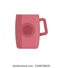 Vector plano del icono de la leche de cerdo. Tasa caliente. Mugre cerámica aislada