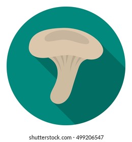Milk mushroom icon in flat style isolated on white background. Mushroom symbol stock vector illustration.