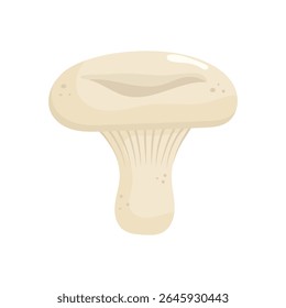 Cogumelo de leite isolado em fundo branco. Fungos florestais de outono em estilo plano. Ilustração vetorial.