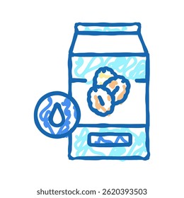 milk oat package doodle icon sketch vector. milk oat package sign. isolated symbol illustration