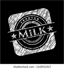 Milk on blackboard