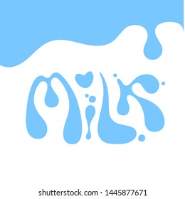Milk organische frische Logotypen Design. Kuhmilchsymbol. Natürliches Logo. Umweltzeichen.