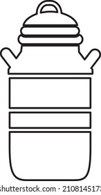 el contorno de leche puede icono ilustración vectorial.eps