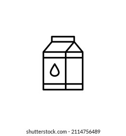 Icono vector de contorno de leche. Icono de leche negra de línea delgada, ilustración de elemento simple vector plano a partir del concepto de bebidas editables aisladas en fondo blanco
Icono de la leche o logotipo en línea moderna. 
