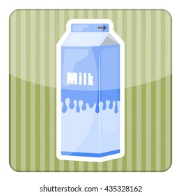 Milk pack colorful icon