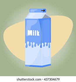 Milk pack colorful icon