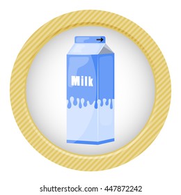 Milk pack colorful icon