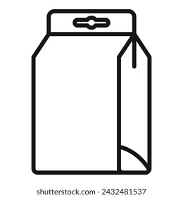 Milk pack drink icon outline vector. Food take away. Craft lunch