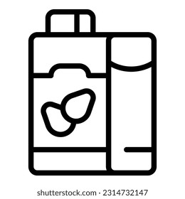 Milk pack icon outline vector. Vegetable drink pack. Food fresh