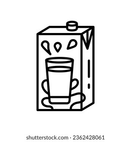 Milk Pack icon in vector. Illustration