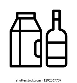 milk pack line icons