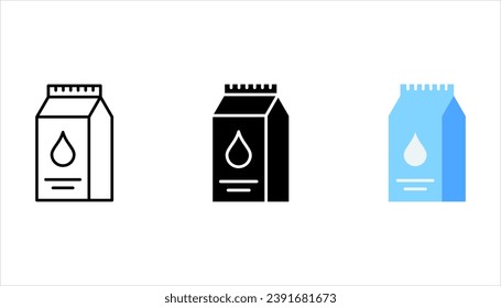 Milk pack line icons set, outline vector sign, linear style pictogram, vector illustration on white background