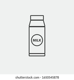 Milchverpackungslinie Vektorillustration Symbol Milcherzeugnisse