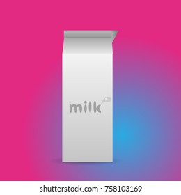 Milk Pack on blue background. Studio shot. Clipping path included.