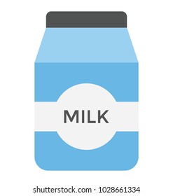 
A Milk Pack, Tetra Brik Flat Icon
