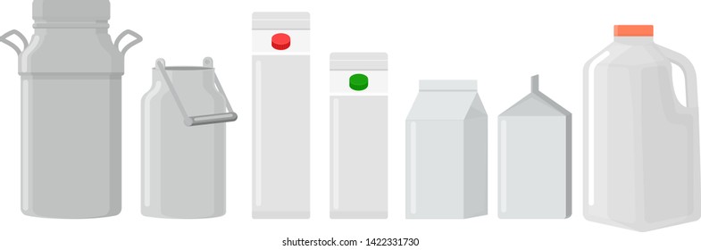 Milk pack vector empty glass jar glassware blank dairy products cheese package illustration glassful set of container cuppingglass bottle packaging template isolated on white background