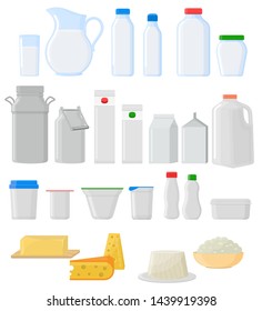 Milk pack vector empty glass jar glassware blank dairy products cheese package illustration glassful set of container cuppingglass bottle packaging template isolated on white background