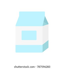 Milk package drinks flat icon