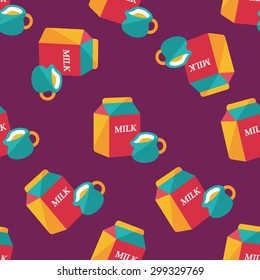 milk package flat icon,eps10 seamless pattern background