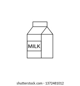 Milk package icon.