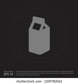 Milk package icon - Black Creative Background - Free vector icon