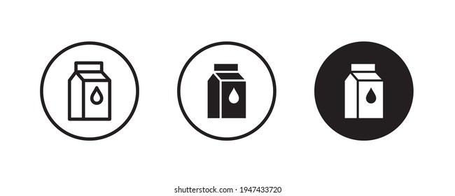 Milk package icon, Lactose icons button, vector, sign, symbol, logo, illustration, editable stroke, flat design style isolated on white linear pictogram
