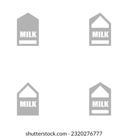 milk package icon on white background, vector illustration